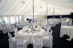 Pleated marquee lining